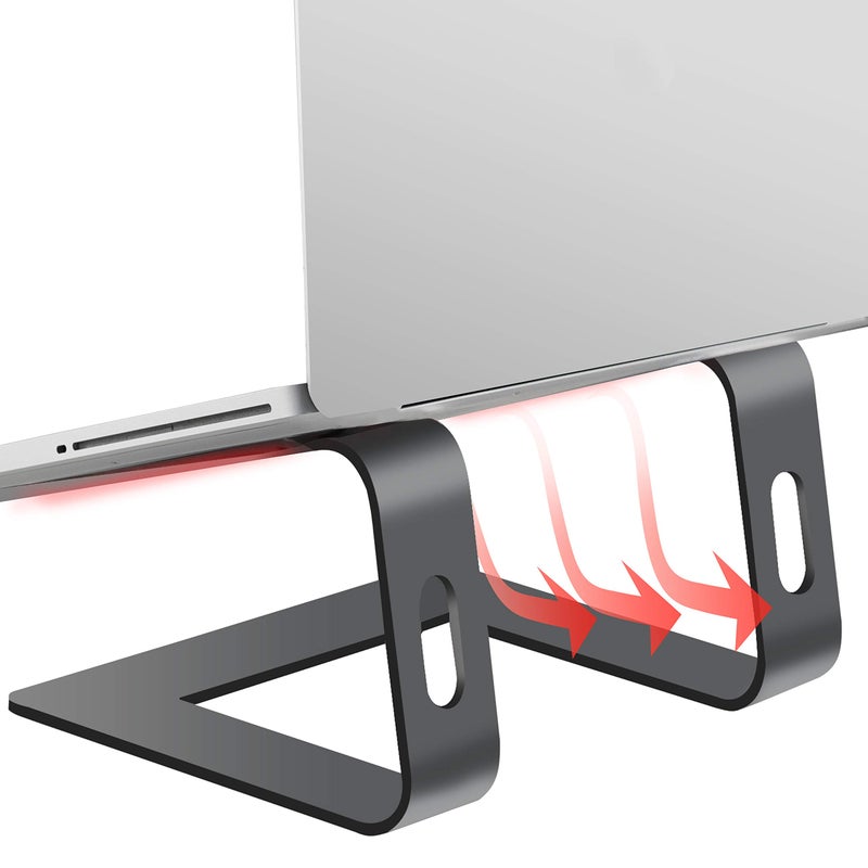 Orionstar Laptop Stand Portable Aluminum Laptop Riser Compatible with Mac MacBook Air Pro 10 to 15.6 Inch Notebook Computer, Detachable Ergonomic Elevator Holder, Space Grey - Image 4